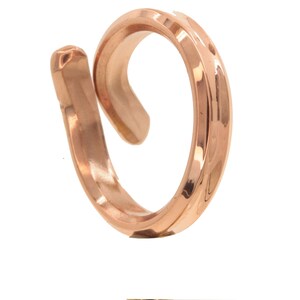 Copper ring DERBY, hand forged in Munich, refined twisted U53. zdjęcie 6