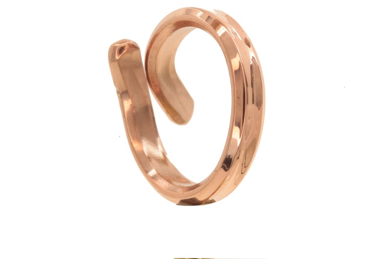 Copper ring DERBY, hand forged in Munich, refined twisted U53. zdjęcie 6