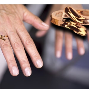 Copper ring DERBY, hand forged in Munich, refined twisted U53. zdjęcie 2