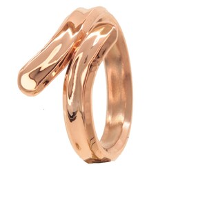 Copper ring DERBY, hand forged in Munich, refined twisted U53. zdjęcie 5