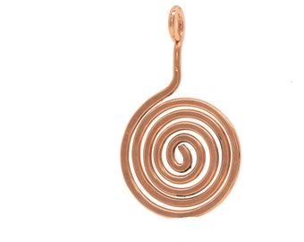 CHARA pendant, solid copper, hand-forged by Munich artist and polished shiny. Free shipping, U70