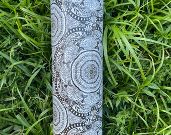 20oz mandala hidden cuss word stainless steel skinny tumbler