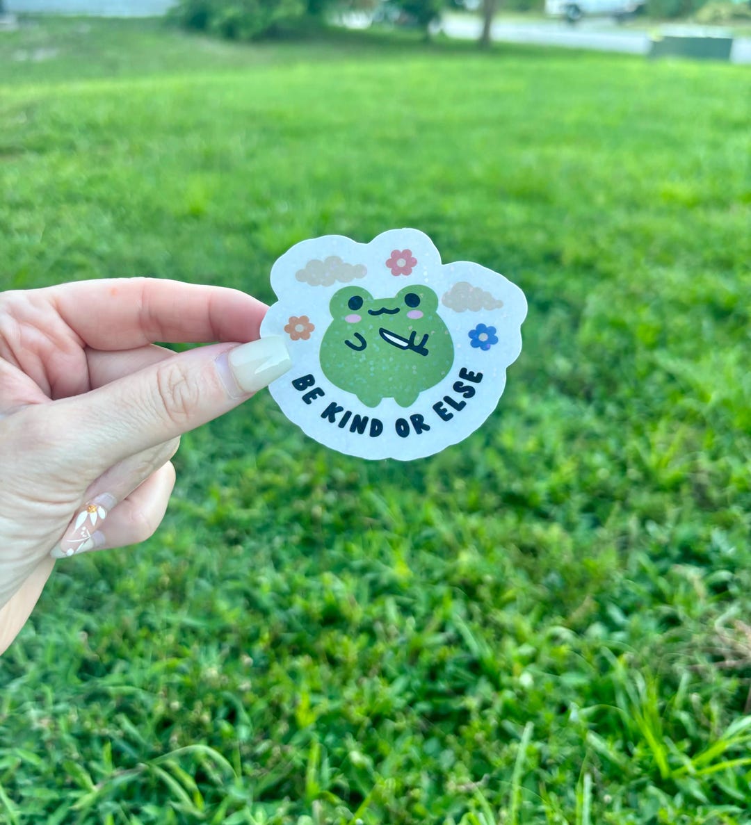 Be Kind, Cute Frog Waterproof, Vinyl Sticker, Adult Humor - Etsy
