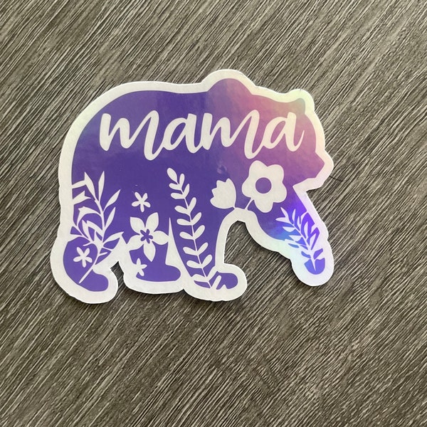 Mama bear vinyl waterproof sticker