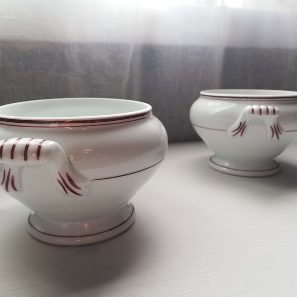 A pair Broth Bowls SPAL 5 Porcelanas Portugal