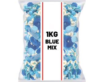 1kg premix blue mix bag sweets candy pick n mix gift party kids wedding favours