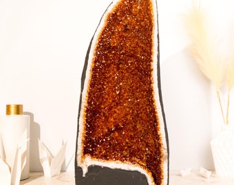 Rare AAA-Grade Madeira Citrine Geode Cathedral: Super-Grade for Collection, Decor & Energy Work, 24-Inch 66 Lb.