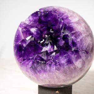 AAA-Grade Grape Jelly Amethyst Sphere – Large Purple Amethyst Crystal Sphere, for Collection or Luxury Decor - 8 In, 16 Lb