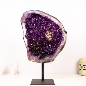 Large AAA-Grade Amethyst Cluster – Grape-Jelly Purple & Sparkling Druzy on Custom-Made Stand – Uruguay- 23.1 Kg - 51 lb