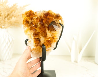 Natural Citrine Cluster with AAA Large Madeira Orange Citrine Druzy, A Statement Citrine for Decor or Healing - 6.4 Kg - 14.0 lb