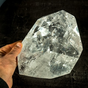 Natural Clear Quartz Point with High-Grade Water-Clear Crystal, Large, Highly Energetic from Diamantina, Brazil - 10 Lb