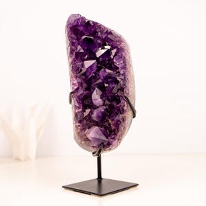 Natural High-Grade Amethyst Cluster, with Saturated Sparkly Purple Amethyst Points AKA Grape Jelly Amethyst - 7.2 Lb.