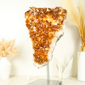 AAA Large Citrine Cluster with Madeira Orange Druzy, a Decor Statement Piece - 10.5 Kg - 23 lb