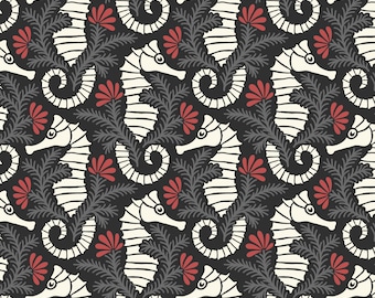 Ocean Motion, Seahorse, Pattern 227986, Cloud9, Cotton fabric by the yard