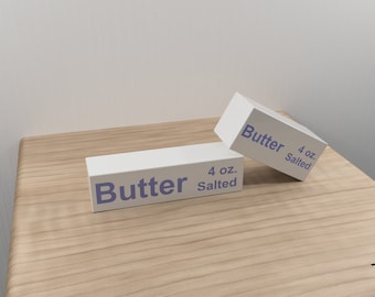 3D Printed Butter Stick for Scale - Eastern & Western Styles