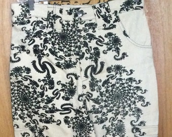 Pantalón cargo fractal negro para hombre de Ameba