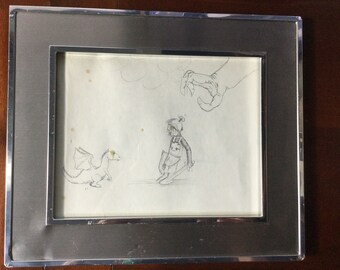 Obra de arte enmarcada de Baby Dragon de DnD Fighter Encounters