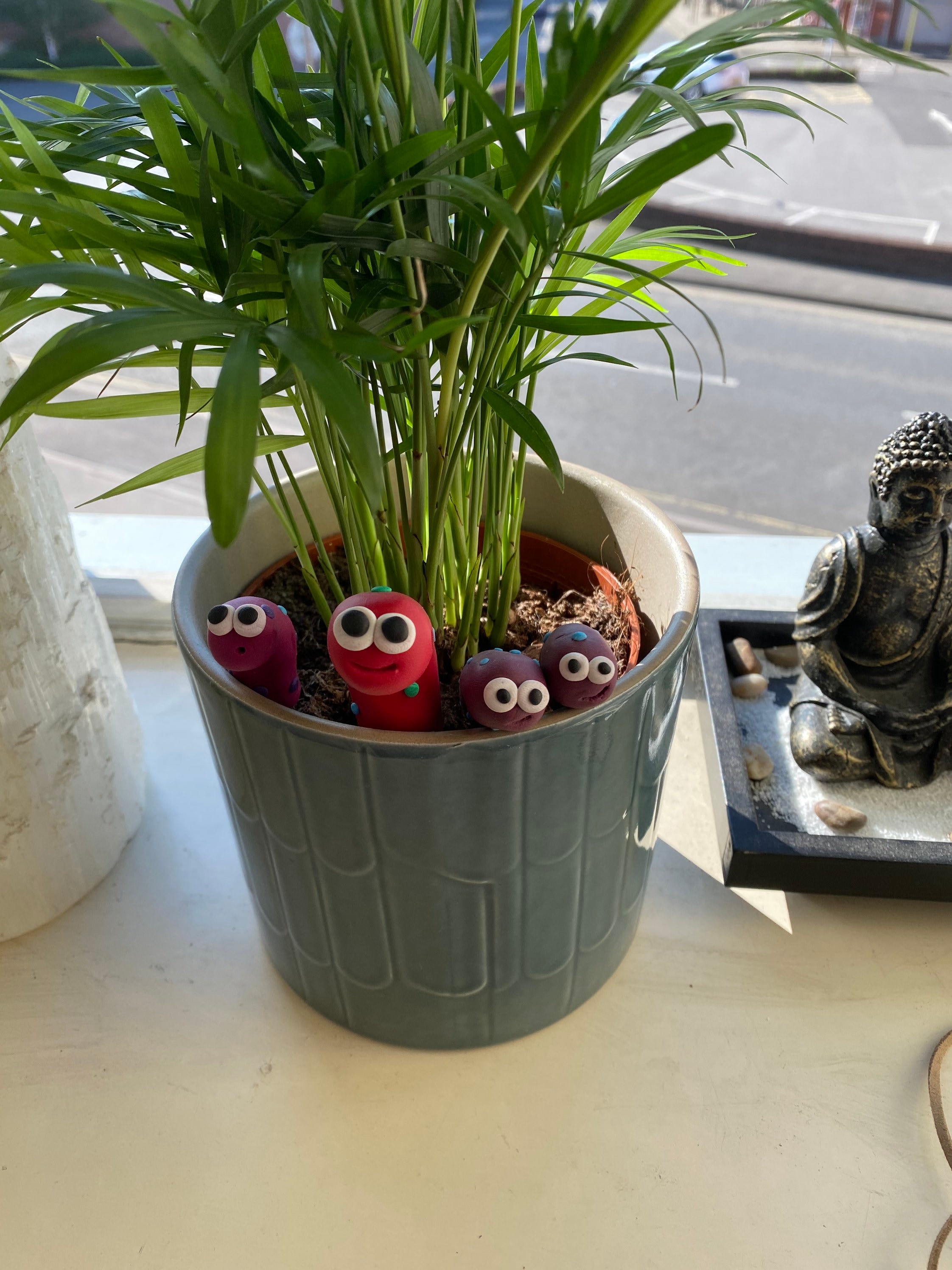Three Plant Pals/Worms. Plant Decoration. Plant Pet. Glow in the Dark…