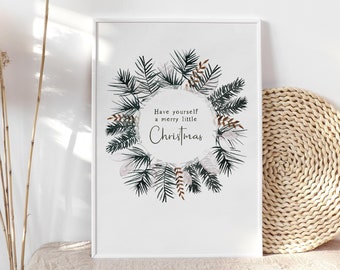 Christmas art print "Christmas wreath"