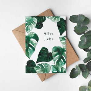 Biglietto d'auguri "Tutto il meglio Monstera"