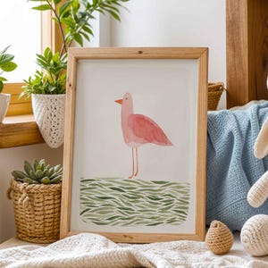 Lámina artística "Pájaro en la pradera"