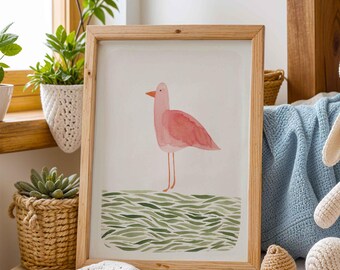 Art print "Bird on Meadow"