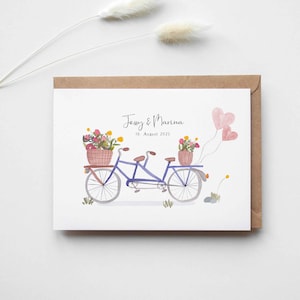 Biglietto di nozze personalizzato "Wedding Tandem"