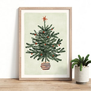 Weihnachtlicher Kunstdruck &quot;Festlicher Weihnachtsbaum&quot;