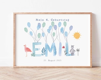 Personalized guest book poster with name