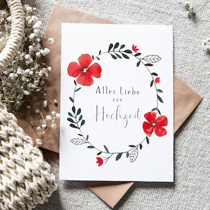 Hochzeitskarte "Hochzeit Blumenkranz"