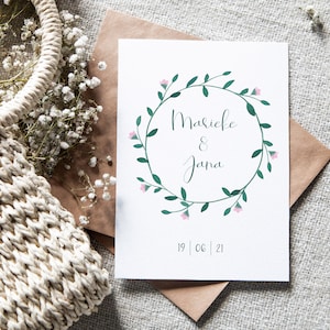 Faire-part de mariage personnalisé "Brindilles"