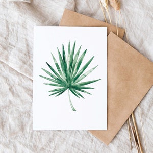Tarjeta de Felicitación "Hoja de Palma de Abanico"