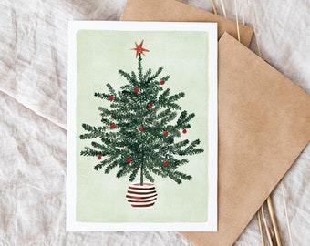 Christmas card "festive Christmas tree"