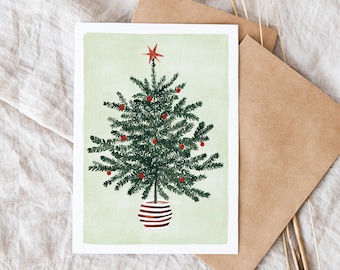 Christmas card "festive Christmas tree"