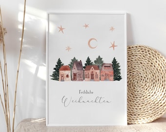 Christmas art print "Christmas Village"