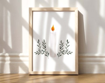 Christmas art print "Candlelight"