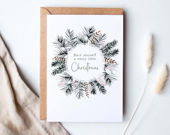 Christmas card "Christmas wreath"