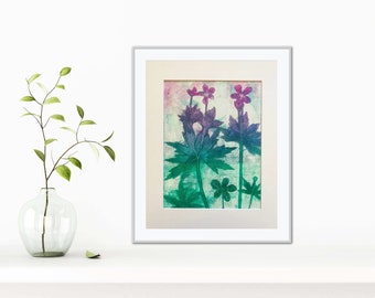 Botanical Original Monotype Prints-Botanical Art Originals