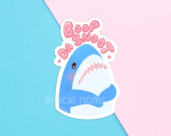 Blahaj Blue Shark Sticker | "Boop Da Snoot" Kawaii Vinyl Decal