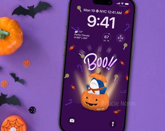 Blahaj Shark Halloween Wallpaper | Spooky Pumpkin Boo (Digital Download)