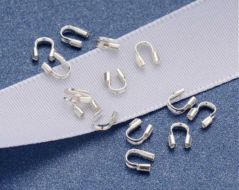 Wire Guardians Silver Brass 4x5mm 200 Pcs Findings Jewellery Making Crafts