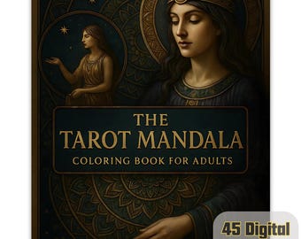Tarot Mandala Coloring Book | 45 Sacred Geometry Pages (Digital Download)