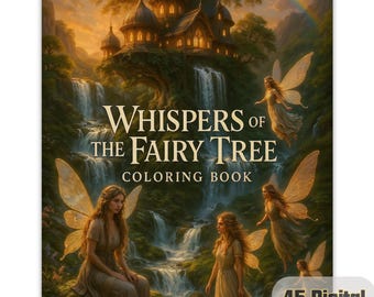 Fairy Tree Coloring Book | 45 Magical Forest Scenes (Digital Download)