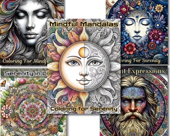 Mindfulness Mandala Coloring Book Bundle – 149 Designs (Digital Download)