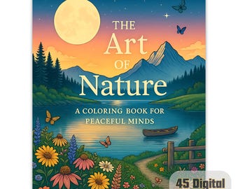 Scenic Nature Coloring Book for Adults | 45 Printable Pages (Digital Download)