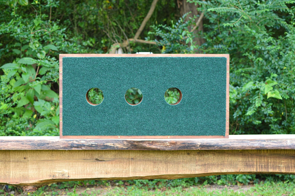 Three Hole Washer Toss Game Outdoor Lawn Game Etsy