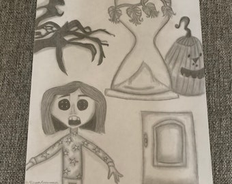 Coraline Book Drawings