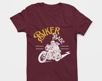 Fille motarde, t-shirts motards fille, t-shirts couleur confort pour elle, t-shirts motards