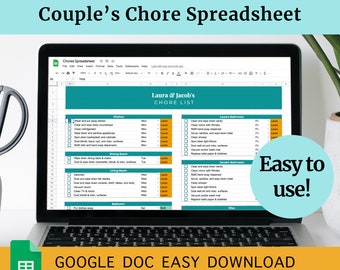 chore chart husband and wife Couple's Chore Spreadsheet