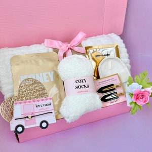 Selbstpflege Verwöhnen Geschenkbox | Girly Spa ästhetik Geschenk für Tochter, Mutter, Teenager, College Mädchen Care Paket | Umarmungen Geschenk Freundin, kranker Freund